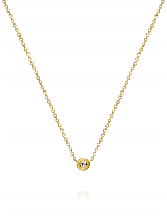 Dulong Mini Glory Halskæde M. 1 Brillant, 18K Guld